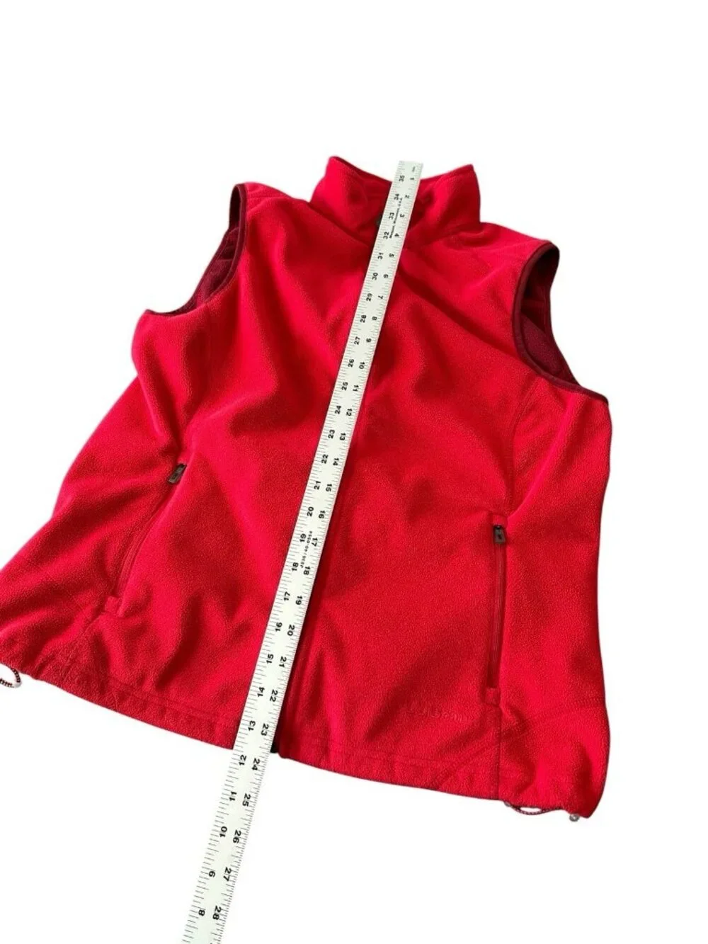 L.L. Bean Vest Womens M‎ Red Gorpcore Polartec Soft Athleisure Outdoors OGCW7